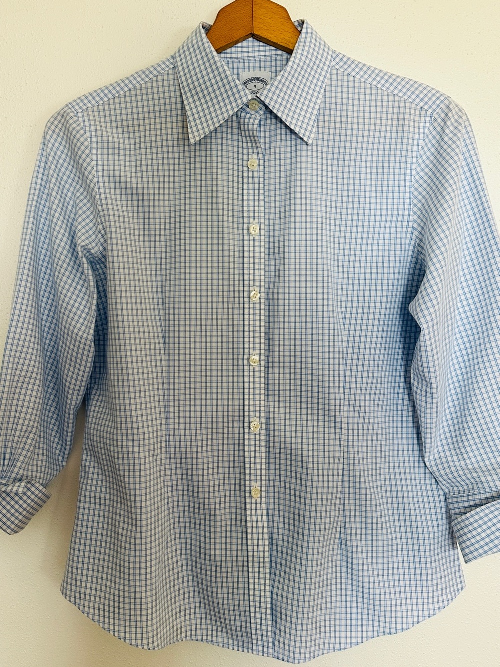 Brooks Brothers Light Blue Check Dress Shirt